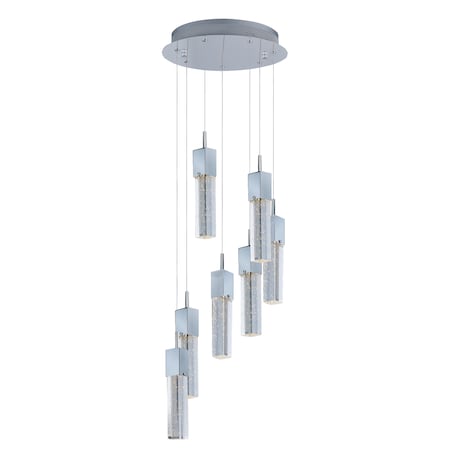 Et2 Fizz III 7-Light 13.5" Wide Polished Chrome Pendant Light E22767-89PC